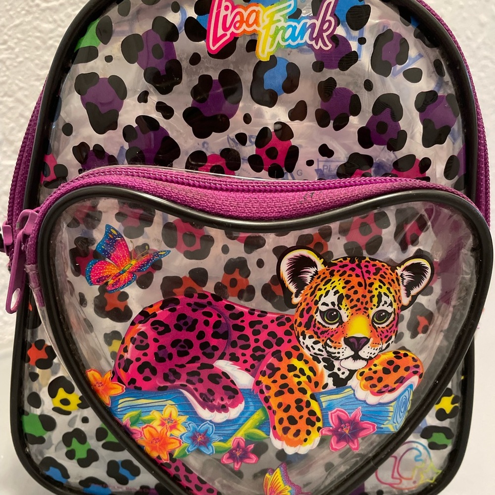 Lisa Frank Hunter the Leopard Cheetah Clear Mini Backpack Child Size